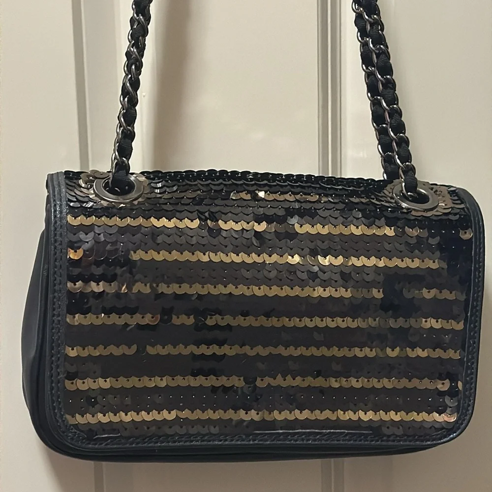 Nine West Women's Black and Gold Clutch OS EUC - Picture 2 of 16